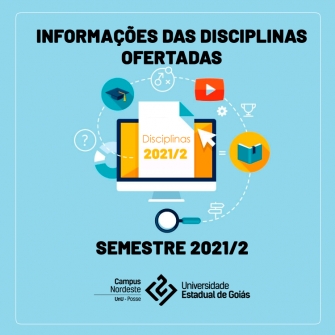 Informações das disciplinas ofertadas no semestre 2021/2